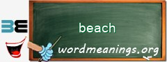 WordMeaning blackboard for beach